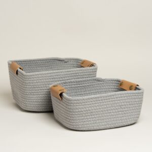 Cesto Algodon Geremy Gris  L