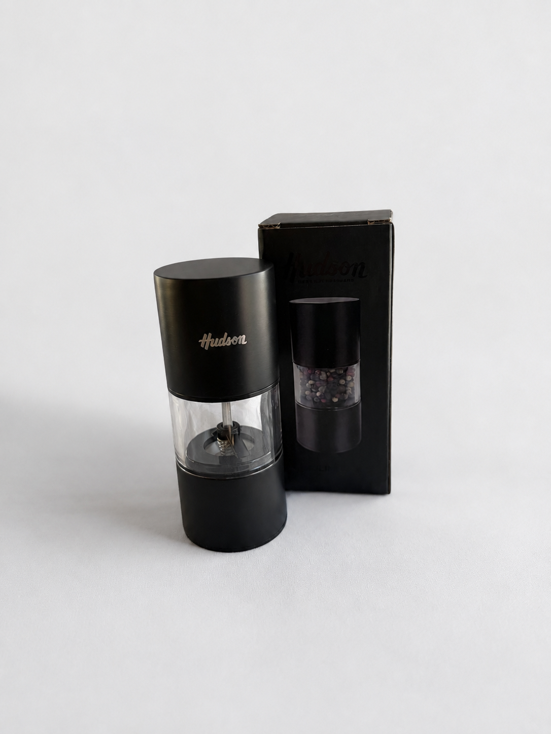 Molinillo Pimentero Acero Inox Negro Hudson