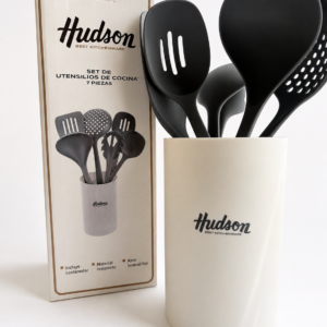 Set 6 Utensilios Nylon Blanco Hudson