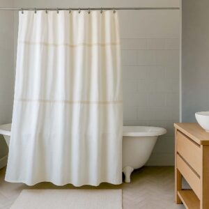 Cortina de Baño Punta Doble Natural