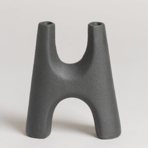 Florero Ceramica H Negro