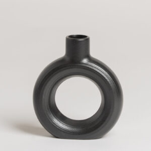 Florero Ceramica Jade Negro S