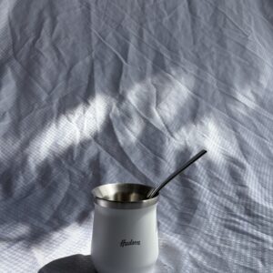 Mate Acero + Bombilla Blanco Hudson