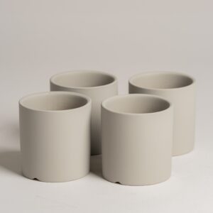 Maceta De Ceramica Soft Gris